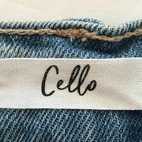 Cello Jean Women 00/23 Blue High Rise Distressed Destroyed Button Fly Preppy - Picture 3 of 14